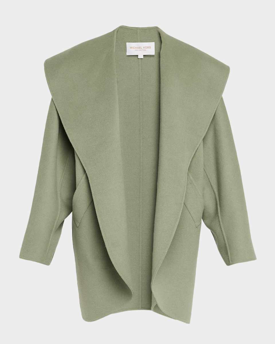 Shawl Clutch Coat Double-Faced Plush Wool